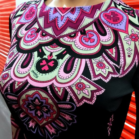 RARE Vintage Francis X designer Printed midi dress - Picture 4 of 12